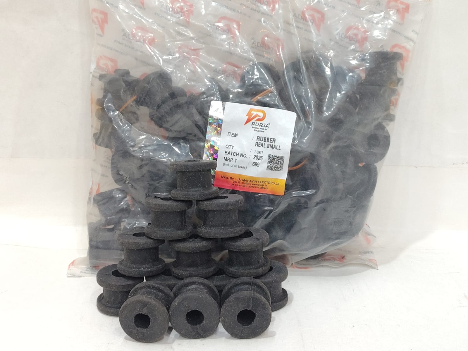 Rubber Reel – Black Small & Big Sizes
